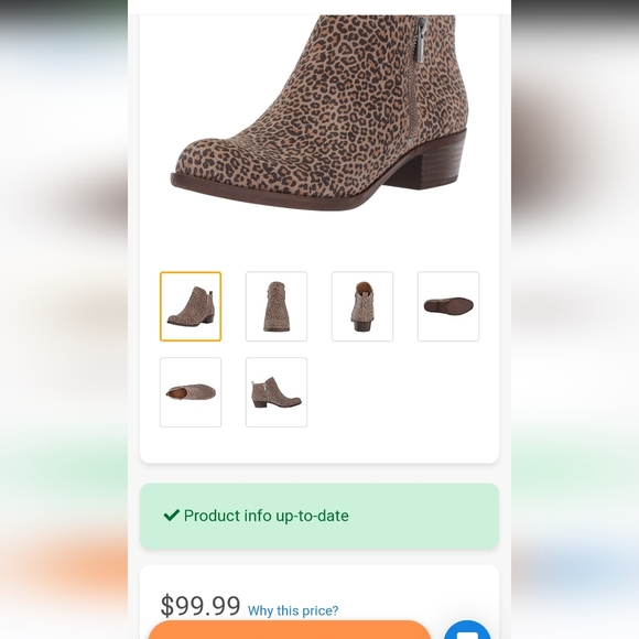 Lucky Brand Leopard Print Ankle Boots. Size 10. - Picture 10 of 11